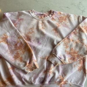 Urban Outfitters pink/orange/lavender tie dye sweatshirt, size large.